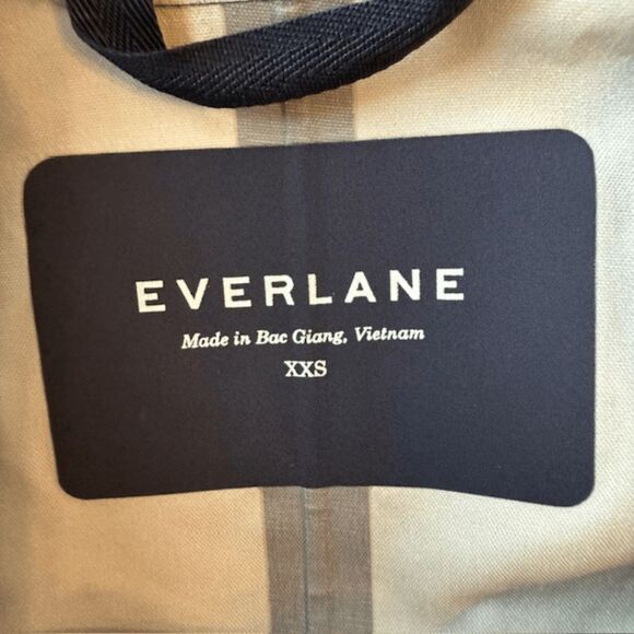 Everlane Women's The City Hooded Snap Zip Anorak Rain Jacket Navy Blue Size XXS - Picture 6 of 11